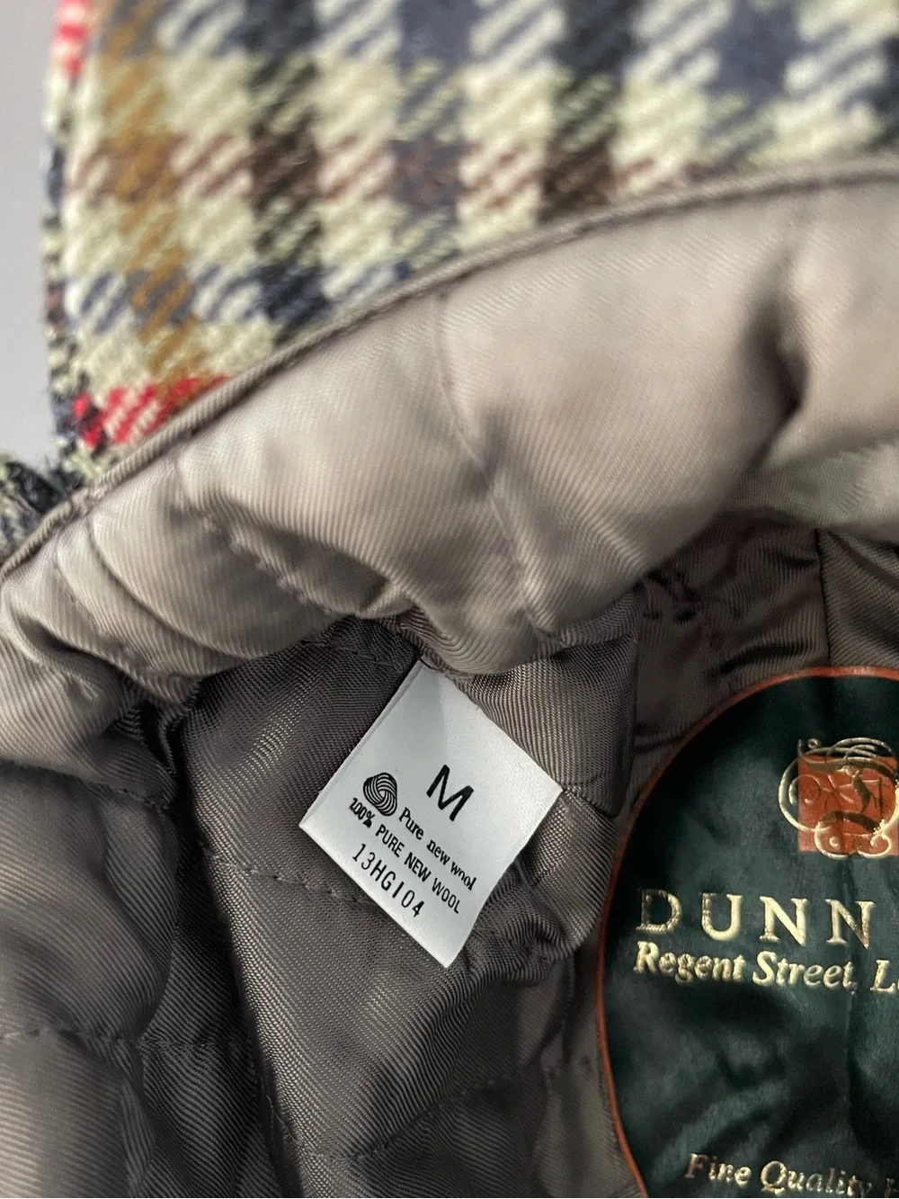 Dunn & Co Plaid Wool Sherlock Holmes Cap Harris Tweed M Britain Old Money Parlor